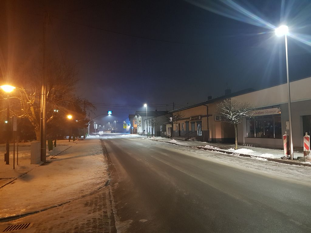 Centrum Kalety z nowym oświetleniem ulicznym